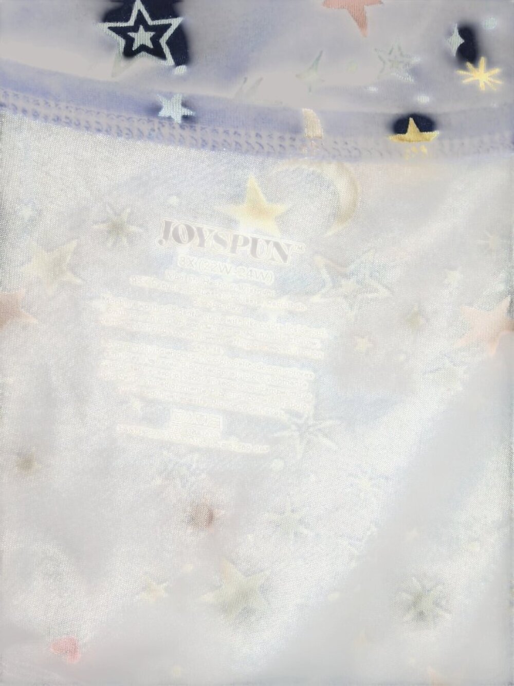 JoySpun Womens Celestial Blue Moon Stars Pajama Set Sleeveless Top Shorts Sz 3X - Picture 11 of 11